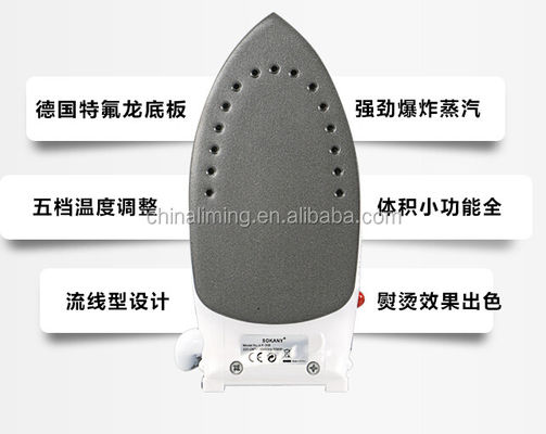 Durable Aluminum Soleplates Electric Travel Steam Iron for Long-Lasting Performance